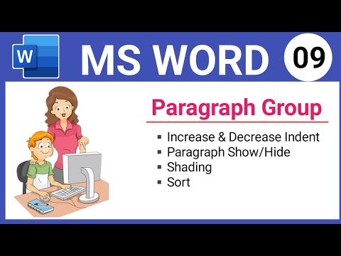 Increase/Decrease Indent in MS Word | Shading, Sort, and Show/Hide Paragraph in Word | SCC Center