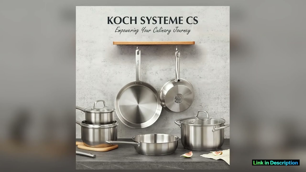 KOCH SYSTEME CS 10 Piece Stainless Steel Pots and Pans Set Kitchen Cookware Sets Induction Ready