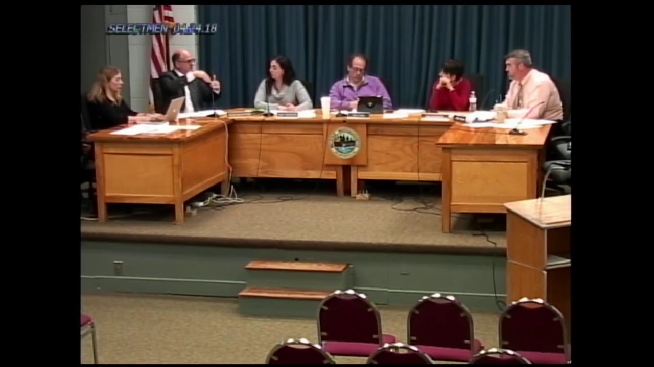 Walpole Selectmen's meeting April 24th, 2018 YouTube