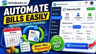 How to Create and Manage Repeating Bills in Hellobooks | Recurring Bills Tutorial
