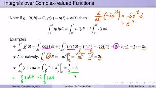 Week5Lecture1  Complex integration
