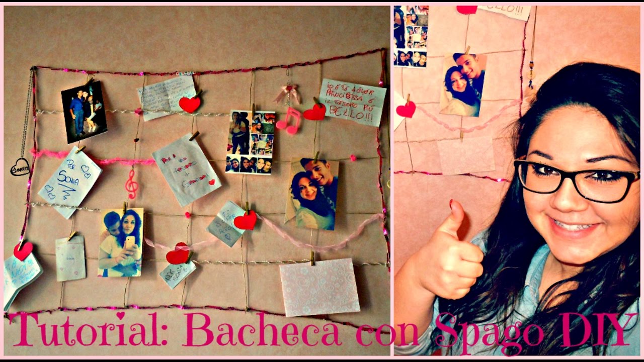 Tutorial: Bacheca con Spago DIY - YouTube