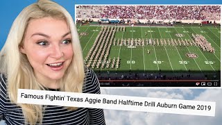 New Zealand Girl Reacts to TEXAS AGGIE MARCHING BAND | TEXAS A&M Vs AUBURN TIGER Game