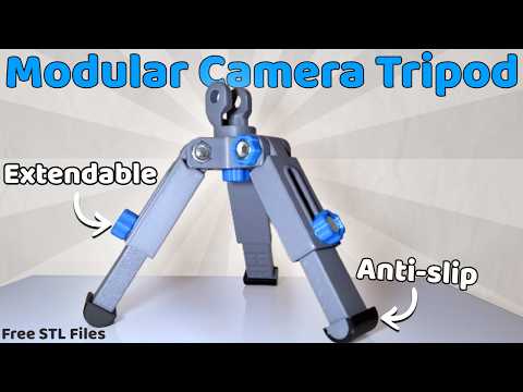 3D printed Modular Camera Tripod | Free STL Files