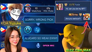I FOUND this CUTE ON MIC GIRL in RANK! 😍 (she think i’m nub to becoming couple?🤭) RIZZ PRO MAX! 😎🔥
