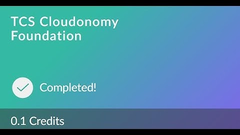 TCS Cloudonomy Foundation Assessment (0.1 Credits) || Fresco Play