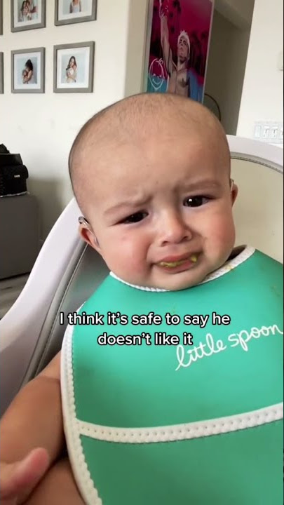 Baby Neo tries Greens for the first time… #shorts