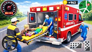 Ambulance Car Simulator Game - Doctor With Paramedic Emergency City Rescue - Android Gameplay screenshot 2