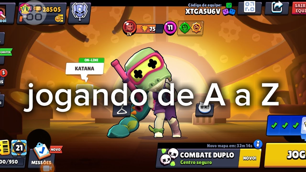 Jogando brawl stars de A a Z