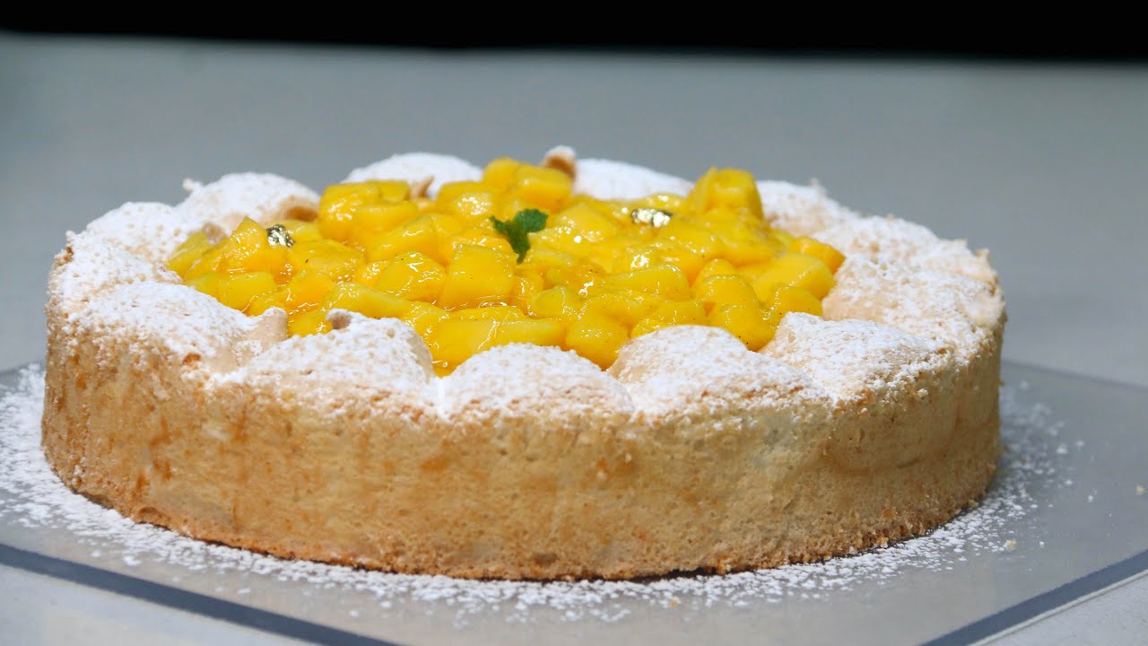 Tarta Dacquoise de Mango y Maracuyá /Mango and Passion fruit Dacquoise Cake
