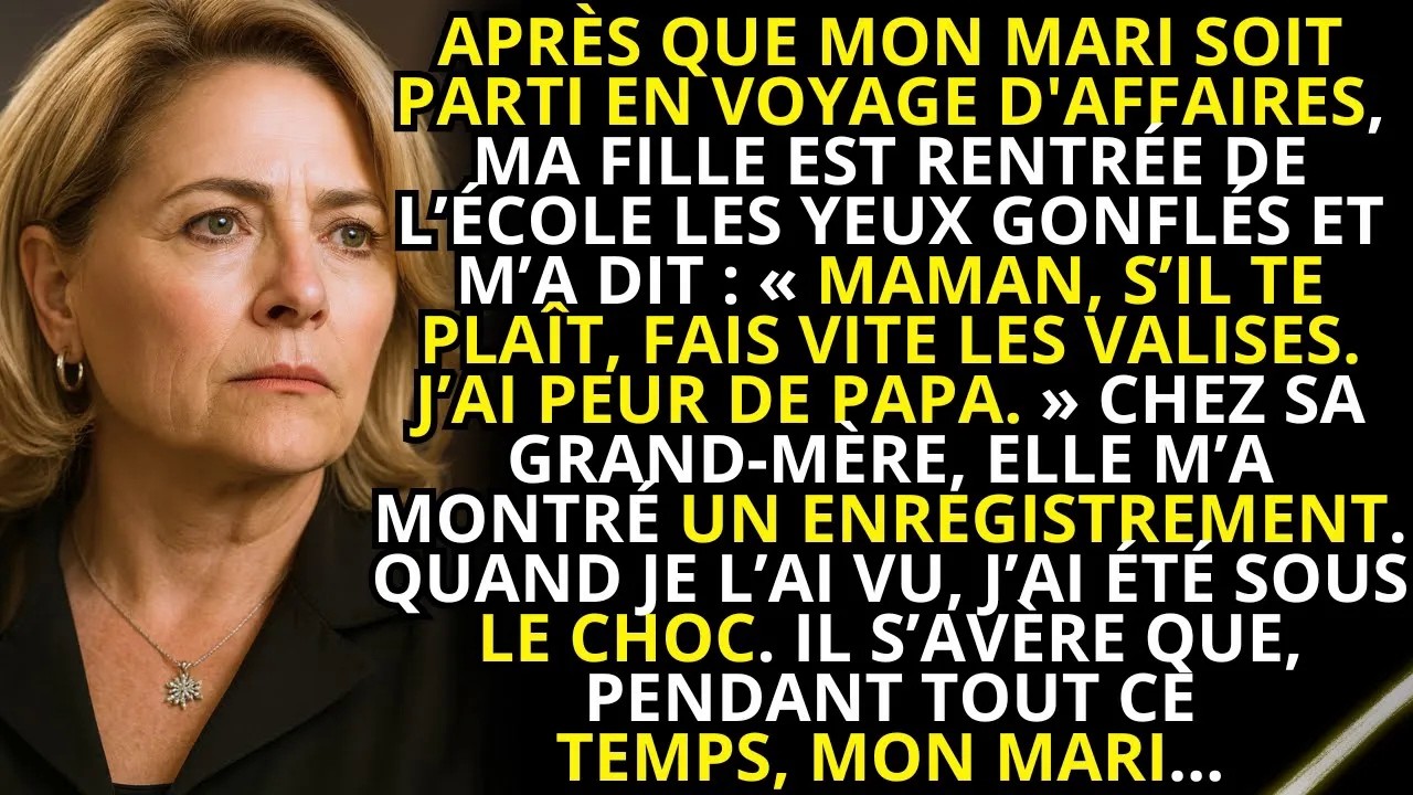 Je posais le torchon quand ma fille de dix ans est entrée dans la cuisine, les lèvres tremblantes. « Maman, s'il te plaît, fais vite les valises. J'ai peur de papa. » Mon sang s'est glacé. J'avais...