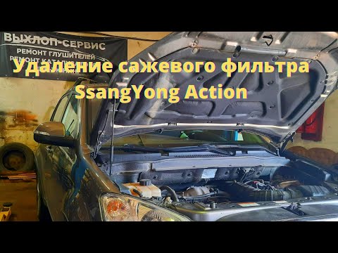 Ssangyong Action - сажевый фильтр ( DPF ) забит отложениями. Удаляем и чипуем