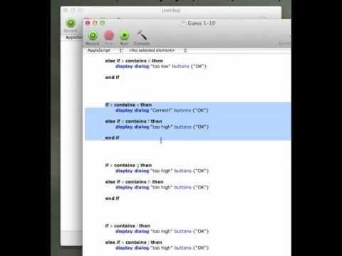 AppleScript Tutorial 1