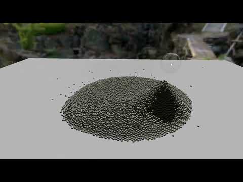 Pure GPU simulation of N spheres collision