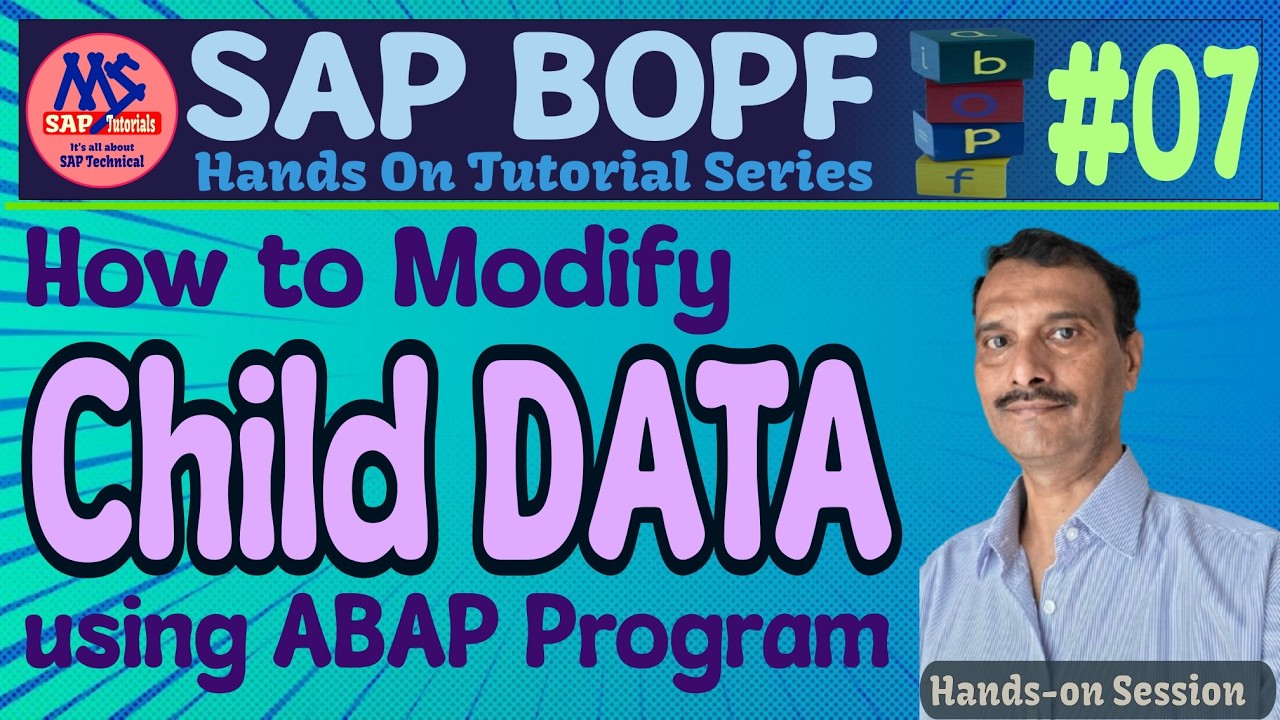 Add Data to Child Node - ABAP Program (BOPF Tutorial - #07) - YouTube