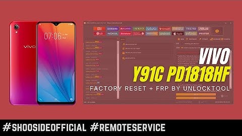 VIVO Y91C PD1818HF FACTORY RESET+FRP #shoosideofficial #remoteservice