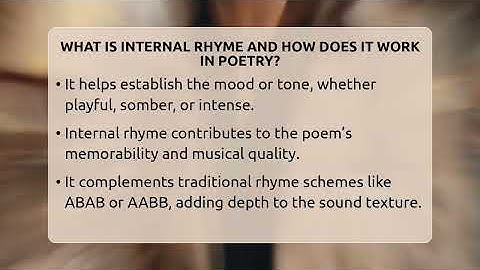 What Is Internal Rhyme And How Does It Work In Poetry? - The Prose Path