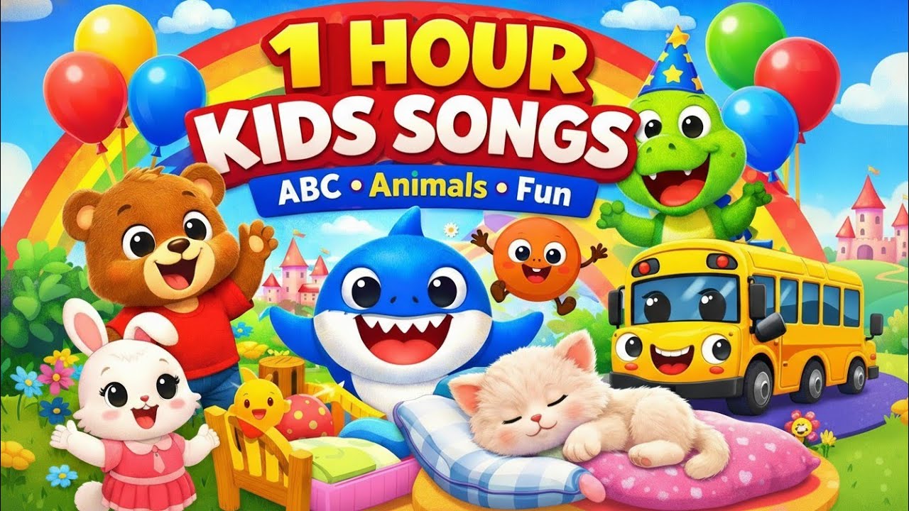 1 Hour Kids Songs Compilation 🎶 | ABC, Animals, Colors, Nursery Rhymes ...