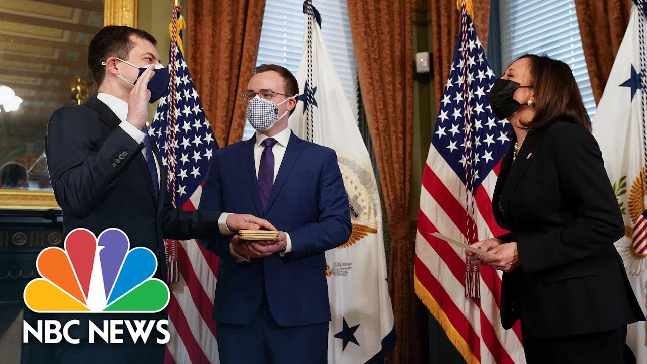 Buttigieg Ceremonially Sworn In As Transportation Secretary | NBC News NOW