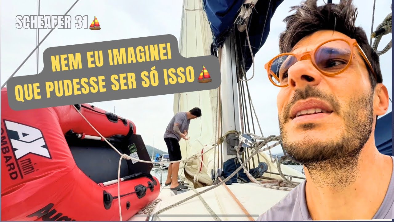 ⁣O Antes x Depois na vela buja: O detalhe que muda o barco - Veleiro Scheafer 31