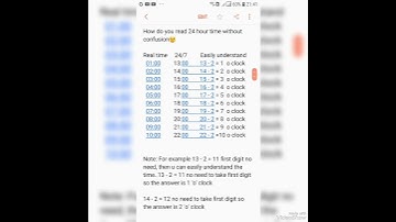 How do you read a 24 hour clock easily