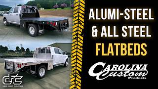 Flatbed Truck Beds for Work & Towing | All Steel & Alumi-Steel Walkaround | Carolina Custom Products