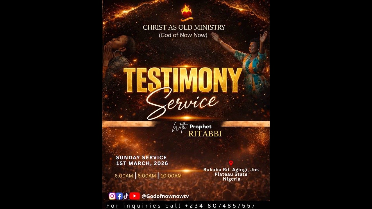 SUNDAY TESTIMONY SERVICE With Prophet Ritabbi - 1st March, 2026
