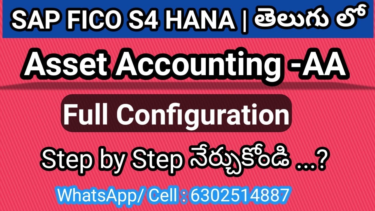 Asset Accounting Complete Configuration in SAP FICO TELUGU - By Lokesh ...