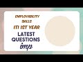 Employability skills latest questions # iti first year