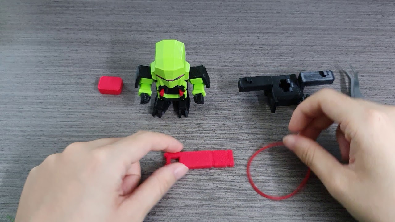 3D printed B-daman assembly guide - YouTube