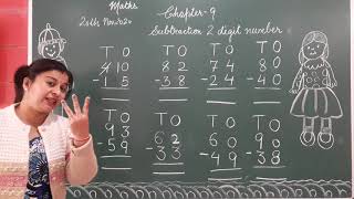 class 1st Maths- subtraction sums( with borrow) by Jyoti Sachar screenshot 2