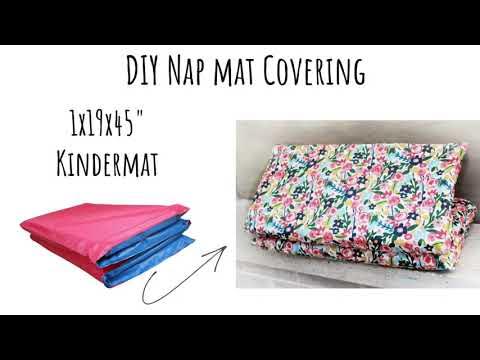 DIY Nap Mat cover - for 1x19x45” mats -Kindermat - Preschool - Daycare.  Easy 15 minute project! 