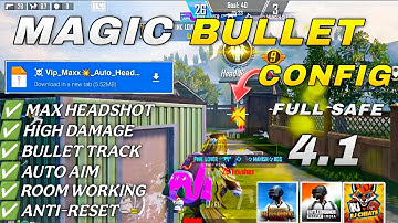 BGMI 4.1🔥MAGIC BULLET TRACKING AUTOHEADSHOT CONFIG FILE |HIGH DAMAGE AIMBOT CONFIG BGMI4.1 RJ CHEATS