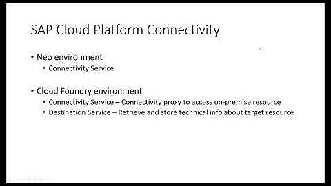 Part 4: SAP Cloud Platform Connectivity (Connecting to On-Premise systems)
