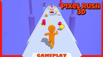 pixel rush 3d - epic obstacle course game - gameplay walkthrough | Casual Android Gameplay