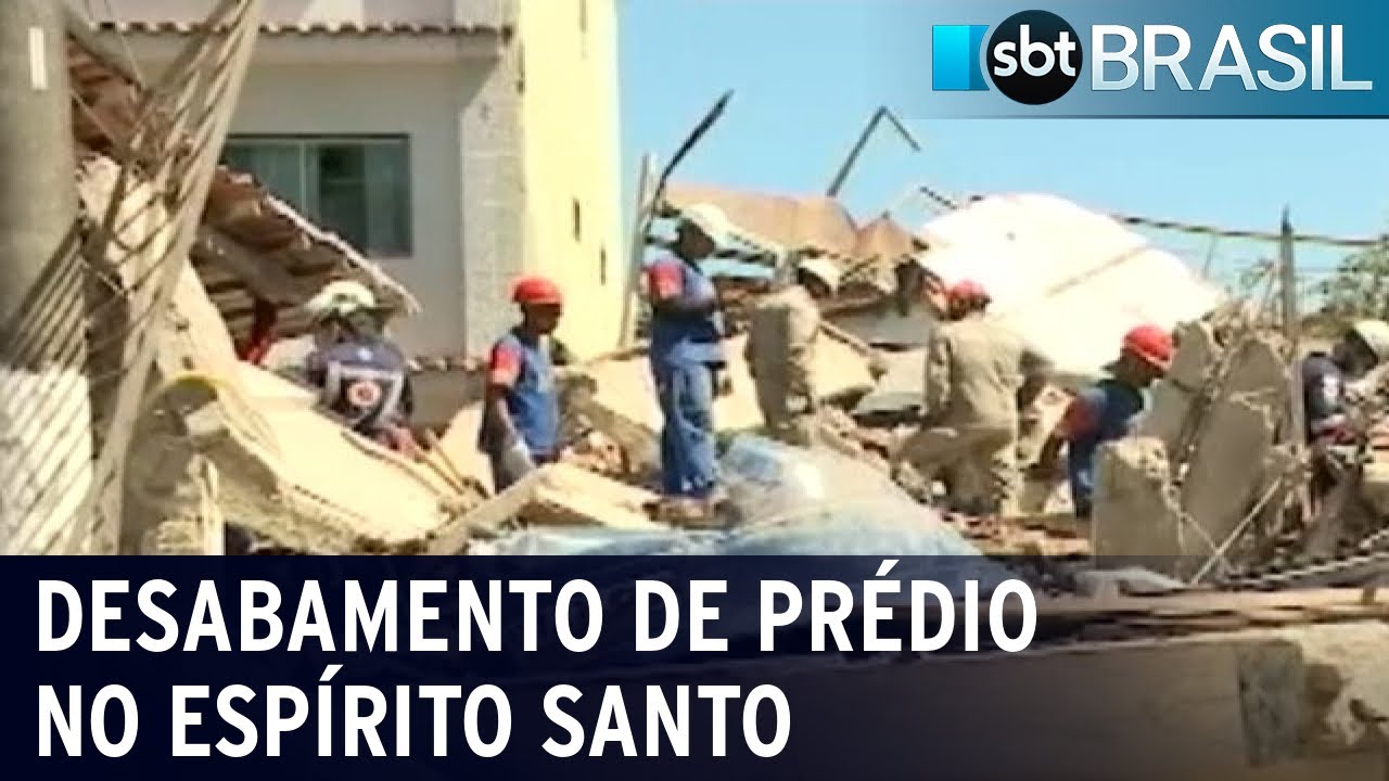 Vazamento de gás pode ter causado desabamento de prédio em Vila Velha (ES) | SBT Brasil (22/04/22)