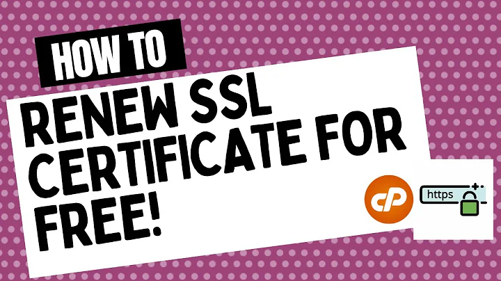 How to renew a SSL certificate for free