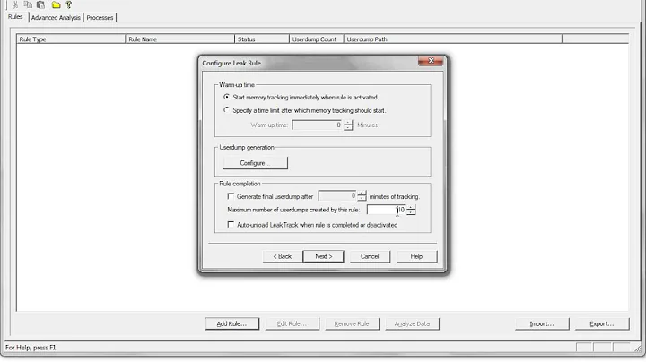 Debugging Memory leak issues on Windows