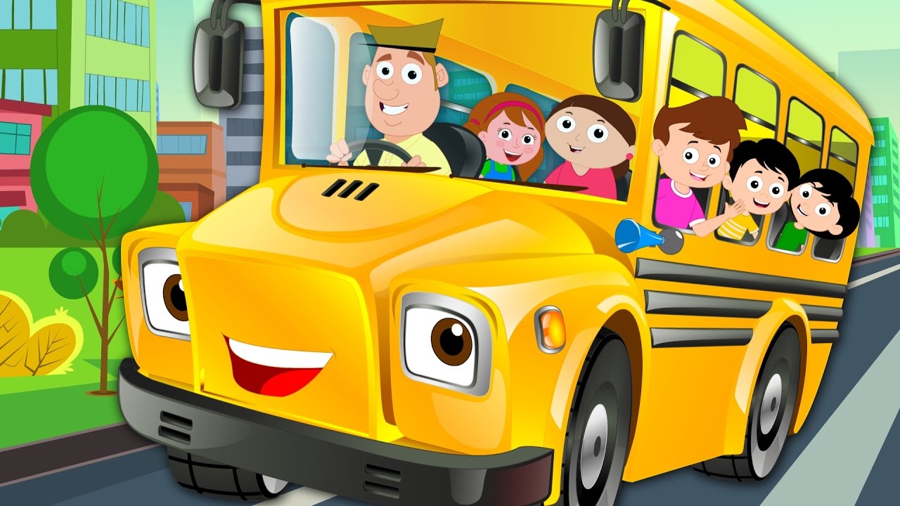 Banana Cartoon Wheels On The Bus ~ Wheels On The Bus Go Round & Round ...