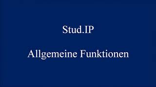 Studip Allgemeine Funktionen