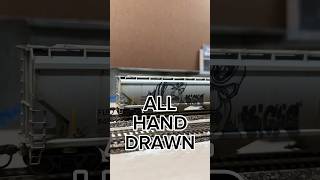 All hand drawn!! #modelrailroad #hoscale #modeltrains #hoscalelayout #fyp #shorts