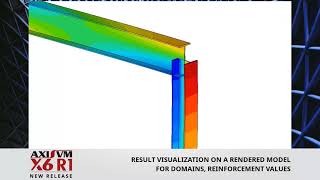 AxisVM X6 – NEW FEATURES 7. -Result visualization on a rendered model