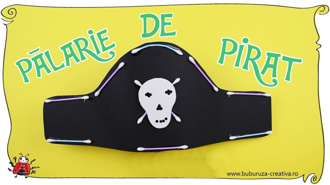gauge Lure Burma Cum sa faci o palarie de pirat creatie ✂♤❌ How to make a pirate hat craft -  YouTube