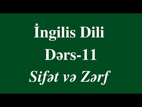 Video: Efsanə sifət və ya zərfdir?