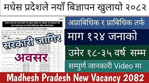 Madhesh Pradesh Loksewa Vacancy 2082 | सरकारी जागिरको सुनौलो मौका 🔥