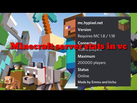 How make Minecraft stats bot command and Vc Stats | MilconCodzz