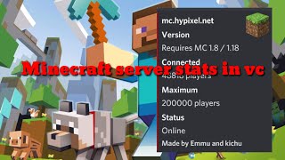 How make Minecraft stats bot command and Vc Stats | MilconCodzz Net Worth