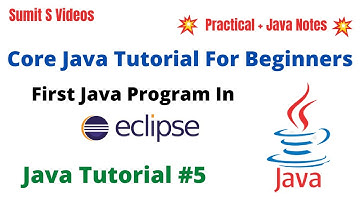 How to Create and Run Java program in Eclipse | Java Tutorial For Beginners #5