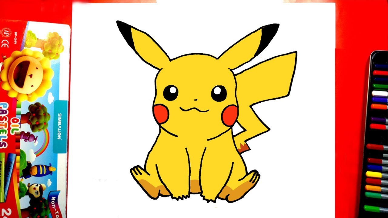 Cách vẽ Pikachu siêu dễ thương - Vẽ pikachu đơn giản - Vẽ pokemon ...