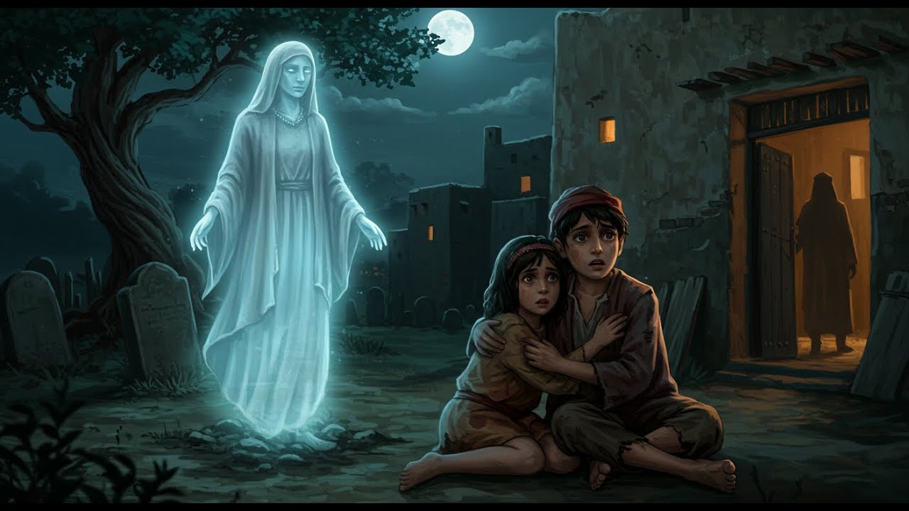 قصة طفلان ماتت أمّهما، وطردتهما زوجة أبيهم من البيت، فعادت إليهما أمّهما من تحت التراب